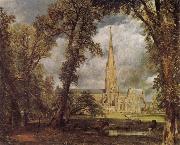 John Constable, Salisbury Cathedral from the Bishop-s Grounds